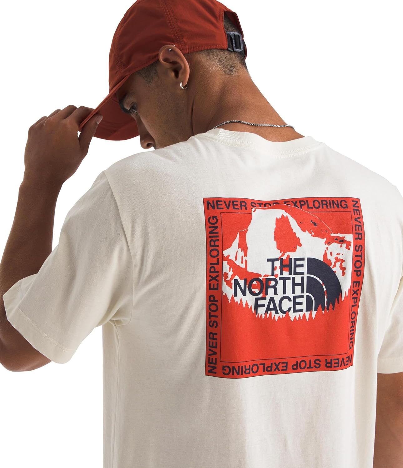 image:imageThe North Face Mens Stay Exploring ShortSleeve Tee Casual Graphic TShirt Regular Fit Soft Cotton FabricWhite Dune