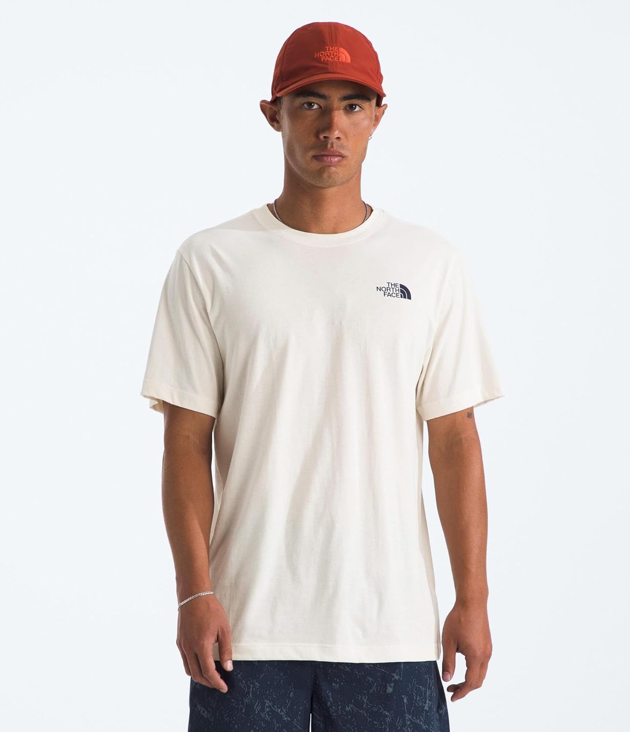 image:imageThe North Face Mens Stay Exploring ShortSleeve Tee Casual Graphic TShirt Regular Fit Soft Cotton FabricWhite Dune