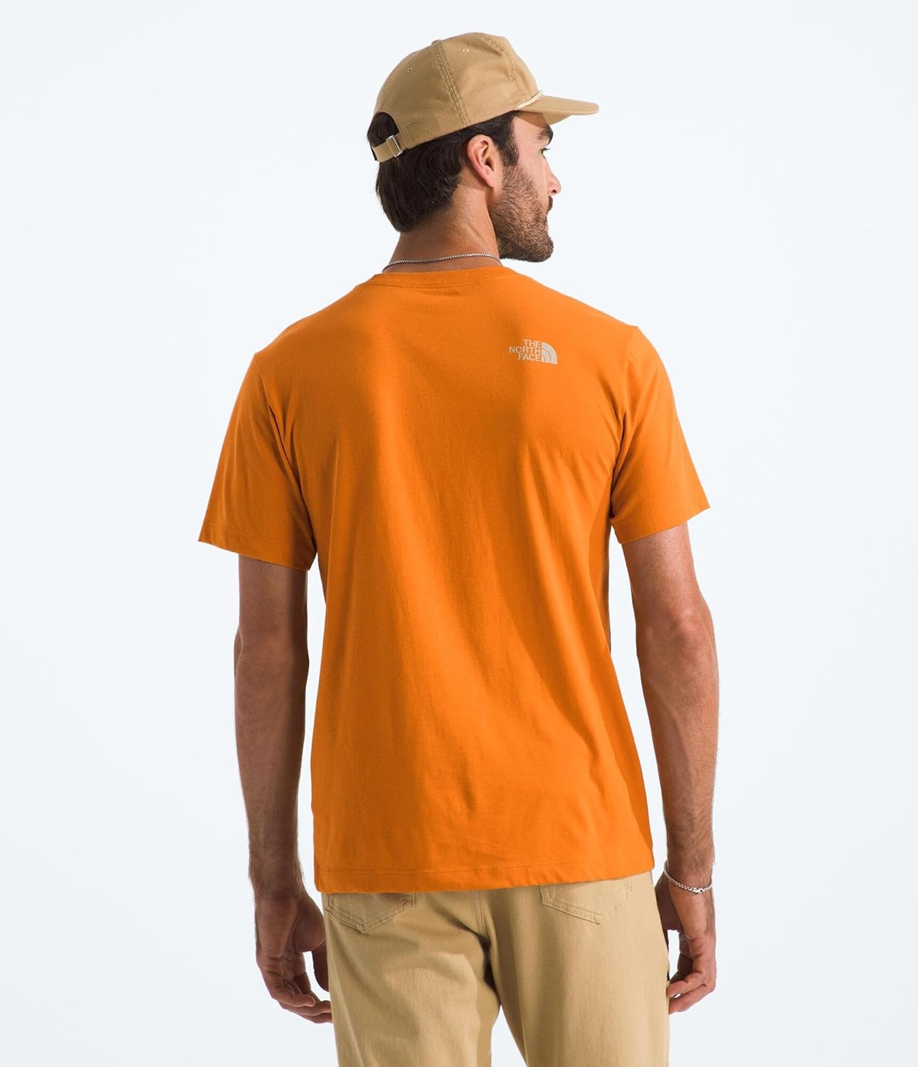 image:imageThe North Face Mens Sunrise Escape Regular Short Sleeve Tee Casual Graphic TShirt Regular Fit Soft Cotton FabricDust Orange
