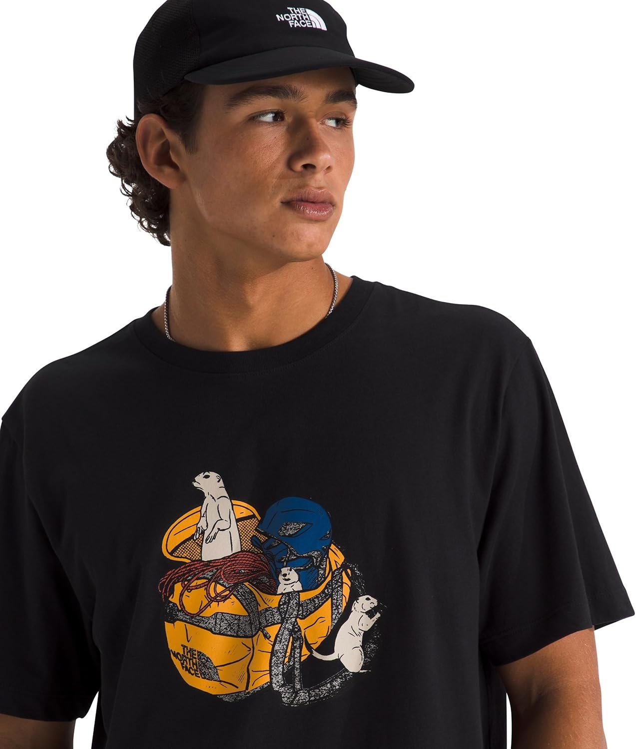 image:imageThe North Face Mens Woodland Wanderer Short Sleeve Tee Casual Stylish Graphic TShirt Regular Fit Soft Cotton FabricTnf Black