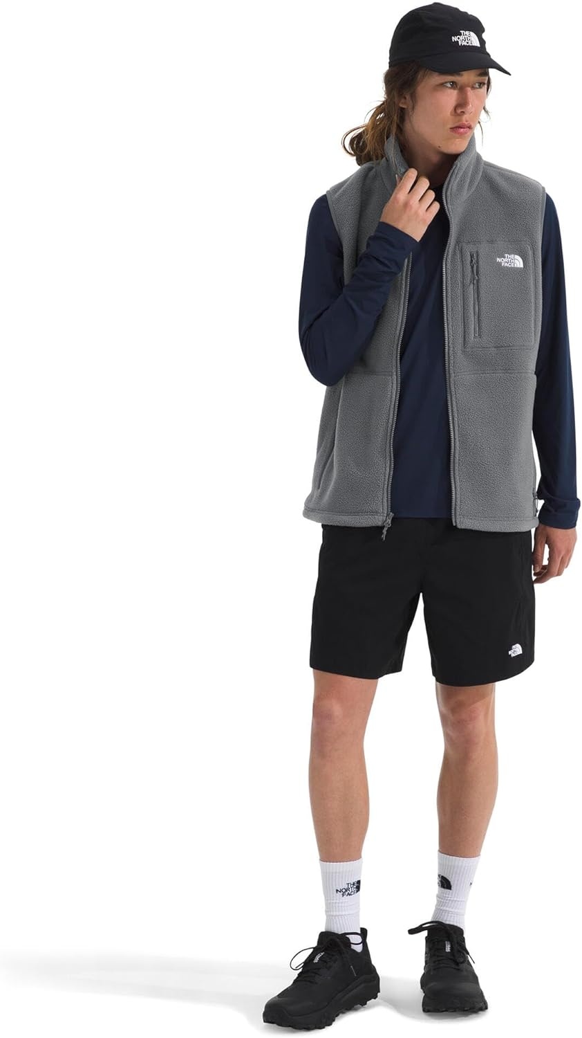 image:imageThe North Face Mens Yumiori Vest Lightweight Fleece Zip Up With Stretch Binding Internal Cinch Cord amp Secure Zip PocketsSmoked Pearl