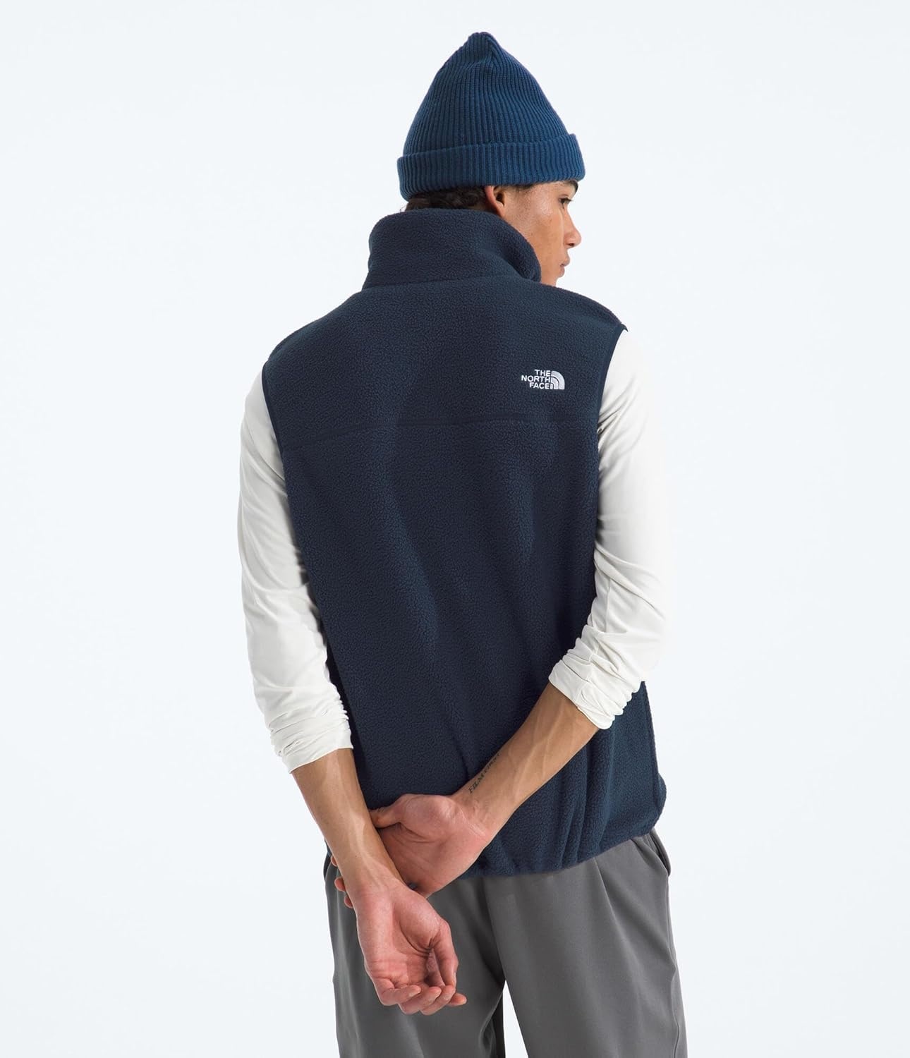 image:imageThe North Face Mens Yumiori Vest Lightweight Fleece Zip Up With Stretch Binding Internal Cinch Cord amp Secure Zip PocketsSummit NavyEstate Blue