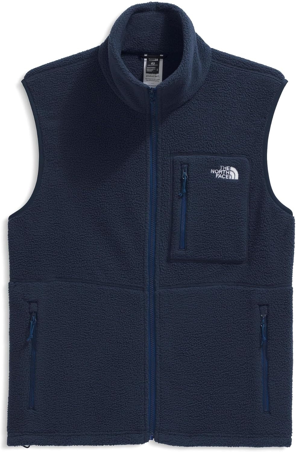 image:imageThe North Face Mens Yumiori Vest Lightweight Fleece Zip Up With Stretch Binding Internal Cinch Cord amp Secure Zip PocketsSummit NavyEstate Blue
