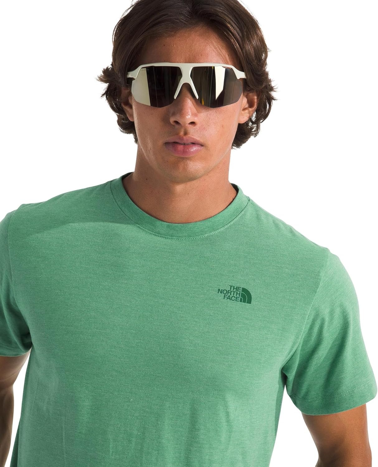 image:imageThe North Face SS TriBlend TeeDimmed Algae White Heather