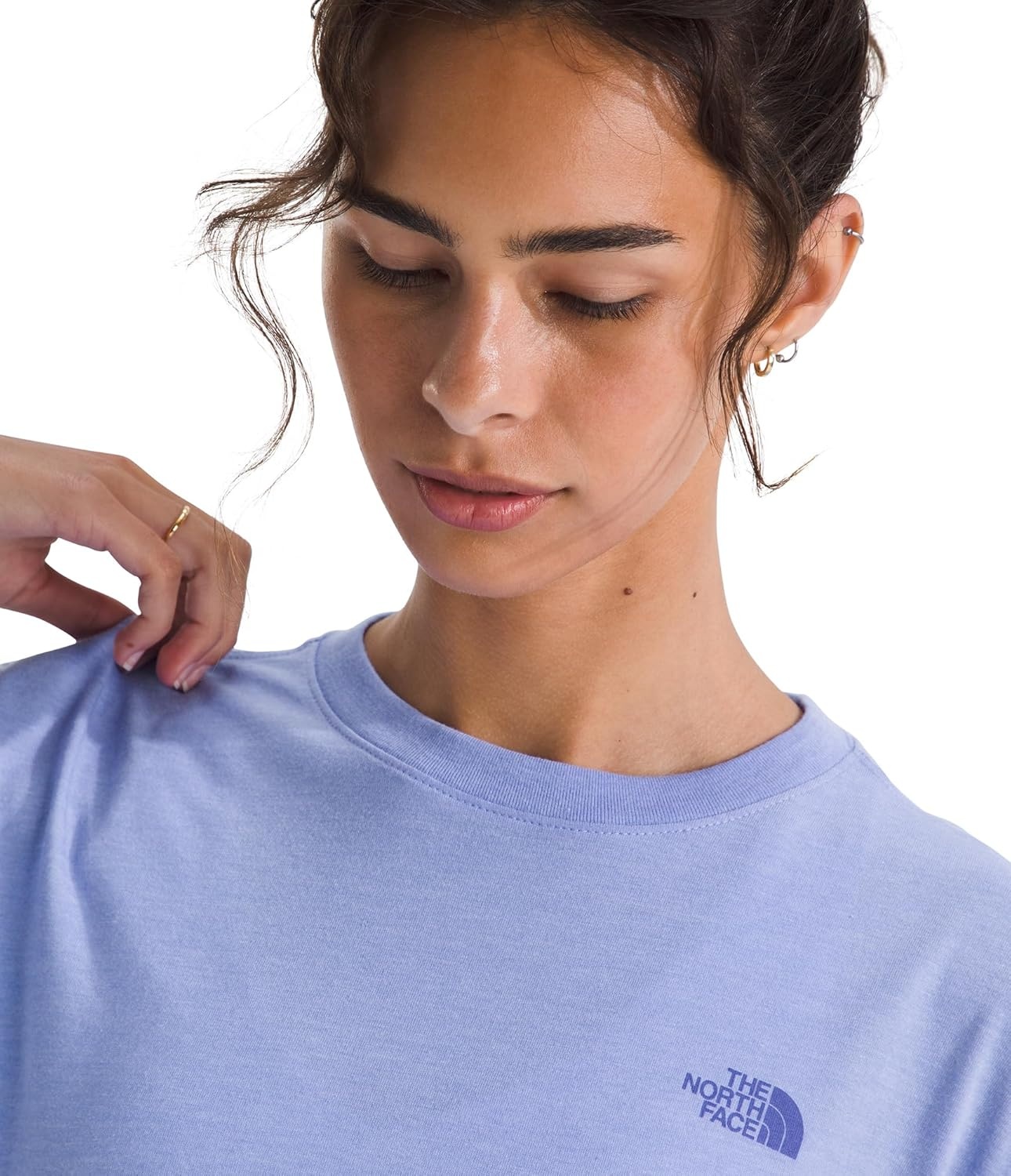 image:imageThe North Face Short Sleeve TriBlend TeePeriwinkle Glow White Heather