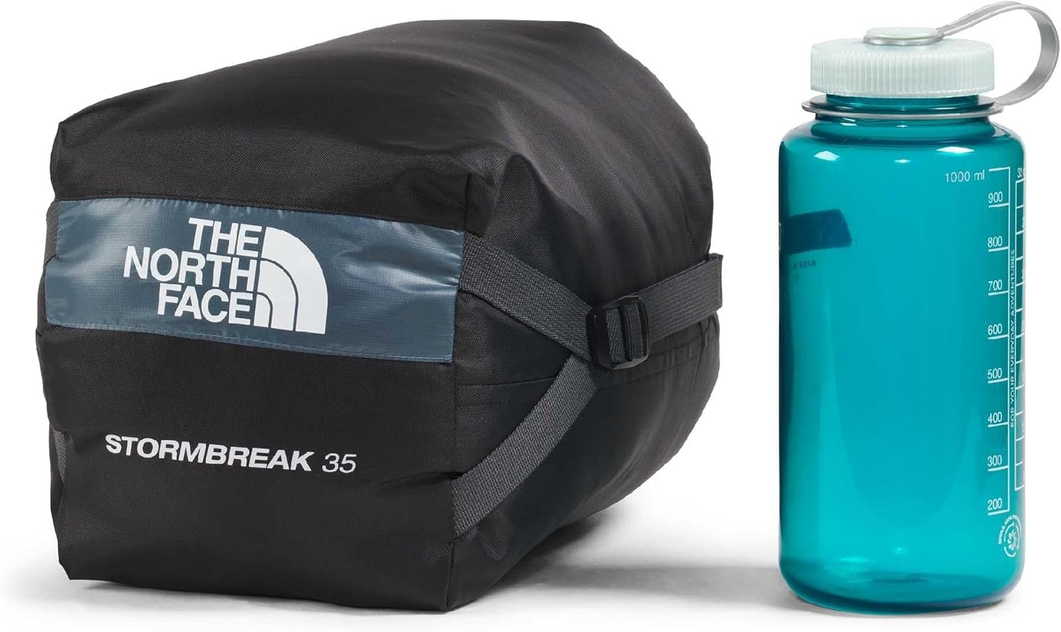 image:imageThe North Face SleepingBags Stormbreak 35F 17C Backpacking Sleeping Bag Water Repellent Fully Insulated Includes Stuff SackGranite GreyDust Orange