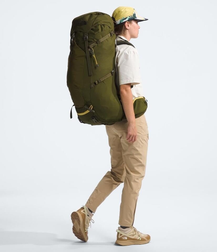 imageThe North Face Terra 65 Backpack Unisex Hiking Pack CinchTop Opening with Zipper Pole amp Ice Axe Attachments TNF BlackAsphalt GreyNPF LargeXLargeForest OliveNew Taupe Greennpf
