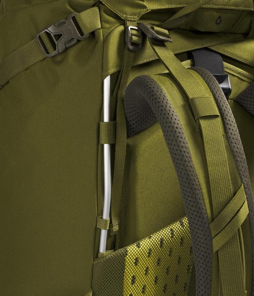 imageThe North Face Terra 65 Backpack Unisex Hiking Pack CinchTop Opening with Zipper Pole amp Ice Axe Attachments TNF BlackAsphalt GreyNPF LargeXLargeForest OliveNew Taupe Greennpf