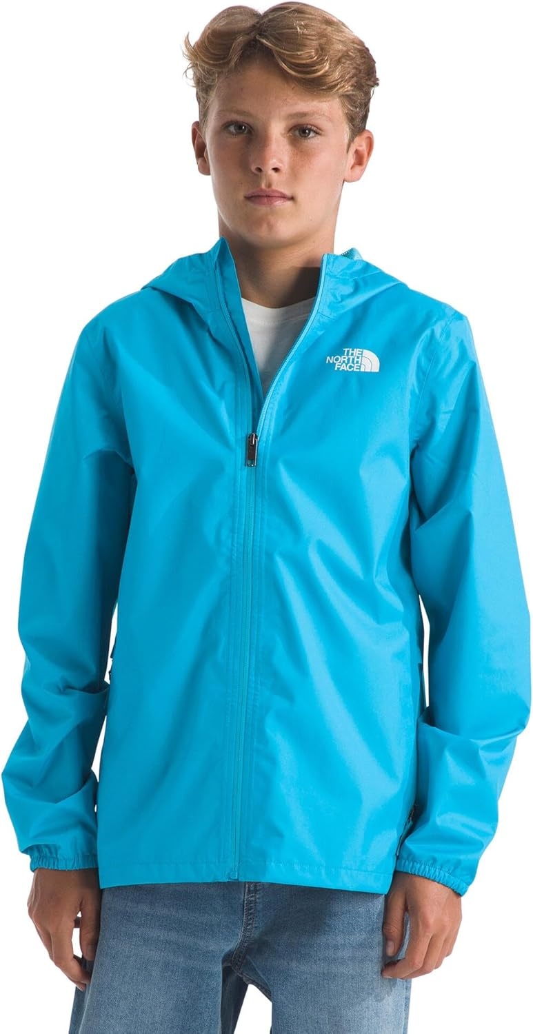 imageThe North Face Unisex Kids Zipline Rain Jacket Waterproof Rain Coat Secure Zip Pockets Weather Ready HoodMeridian Blue