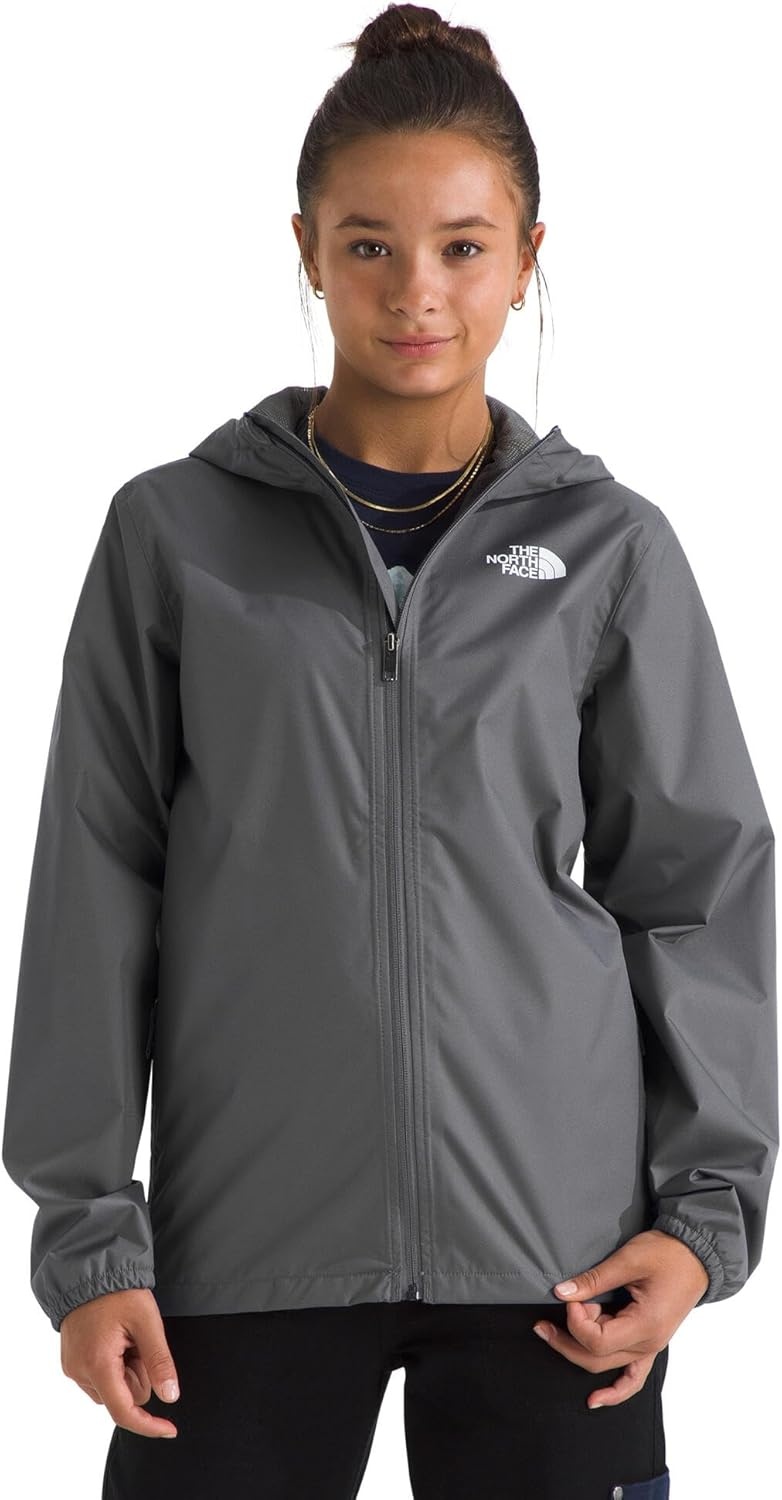 imageThe North Face Unisex Kids Zipline Rain Jacket Waterproof Rain Coat Secure Zip Pockets Weather Ready HoodSmoked Pearl
