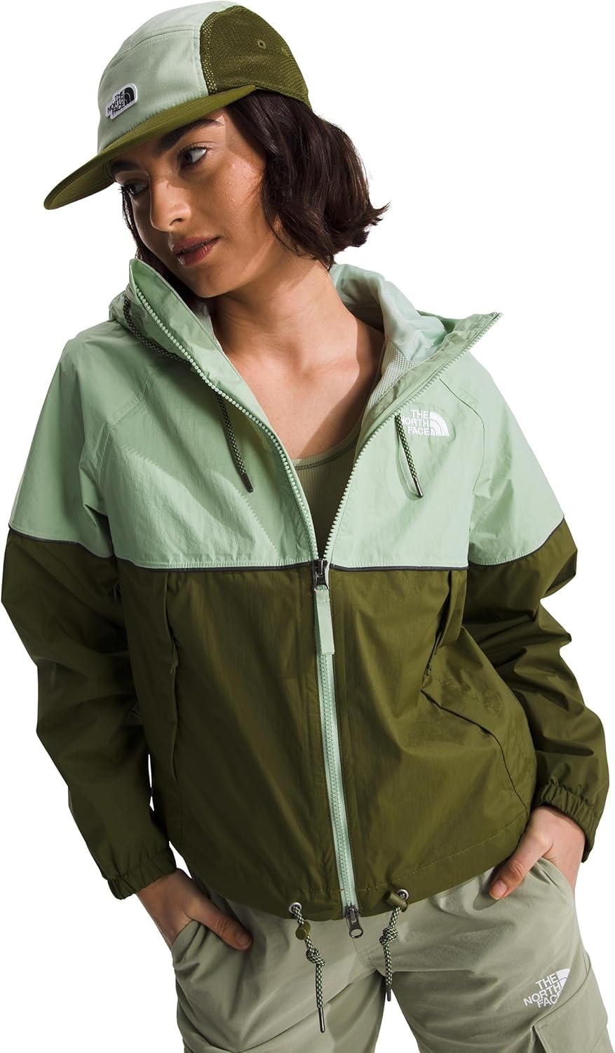 image:imageThe North Face Womens Antora Rain Hoodie Standard amp Plus SizeMisty SageForest Olive