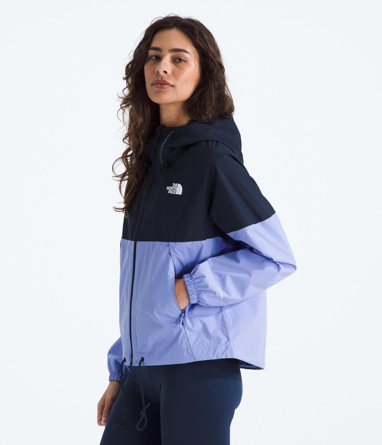image:imageThe North Face Womens Antora Rain Hoodie Standard amp Plus SizePeriwinkle GlowSummit Navy