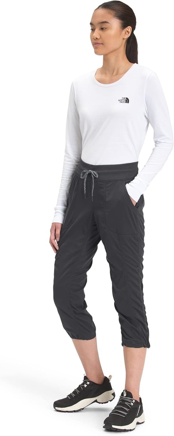 image:imageThe North Face Womens Aphrodite 20 Capri Moisture Wicking Water Repellent Finish UPF 40 ProtectionAsphalt Grey
