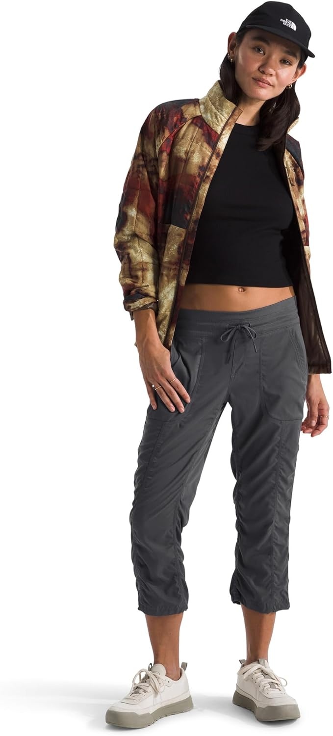 image:imageThe North Face Womens Aphrodite 20 Capri Moisture Wicking Water Repellent Finish UPF 40 ProtectionAsphalt Greynpf