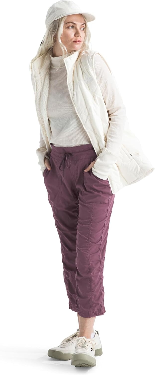 image:imageThe North Face Womens Aphrodite 20 Capri Moisture Wicking Water Repellent Finish UPF 40 ProtectionMidnight Mauve