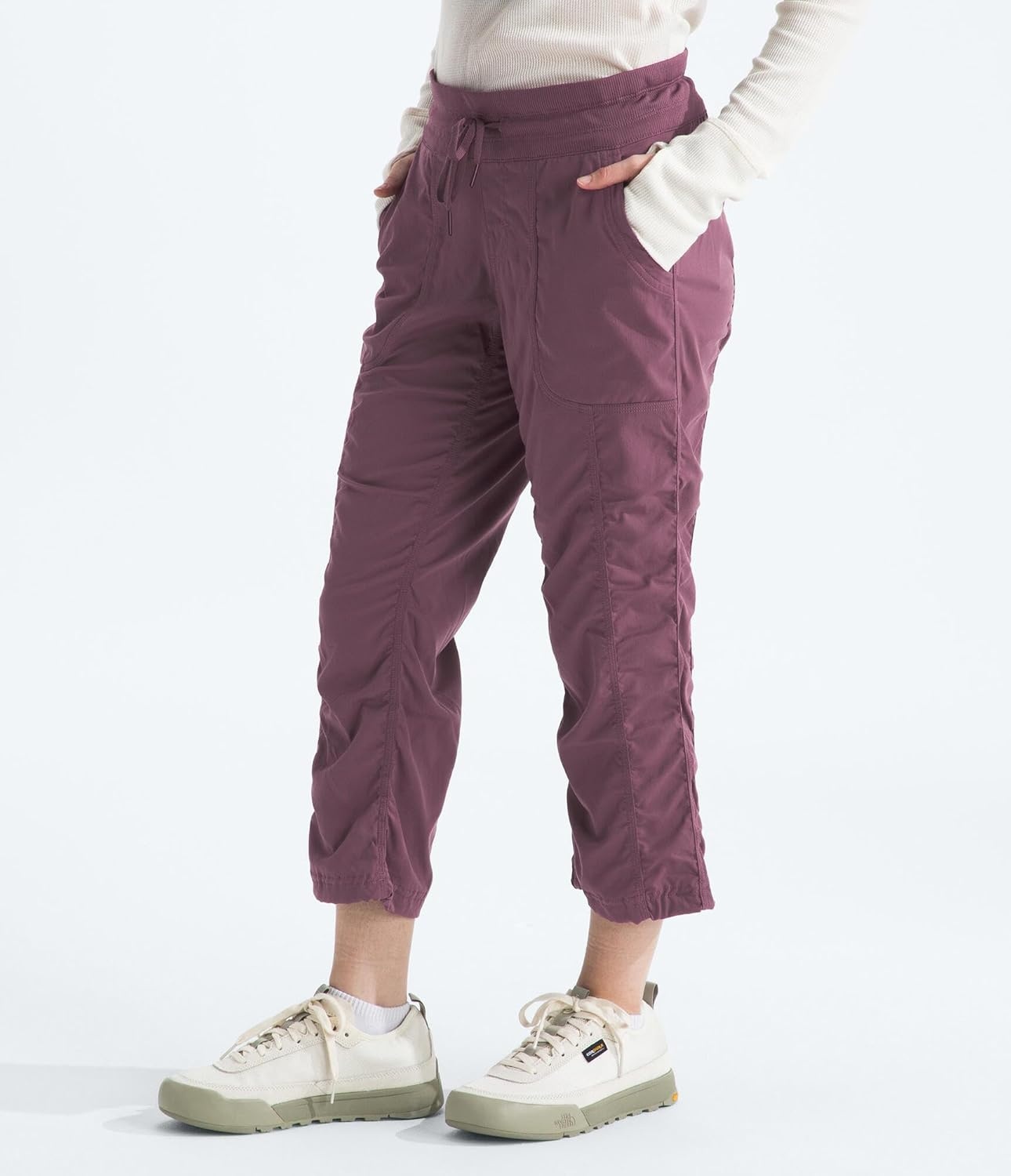 image:imageThe North Face Womens Aphrodite 20 Capri Moisture Wicking Water Repellent Finish UPF 40 ProtectionMidnight Mauve