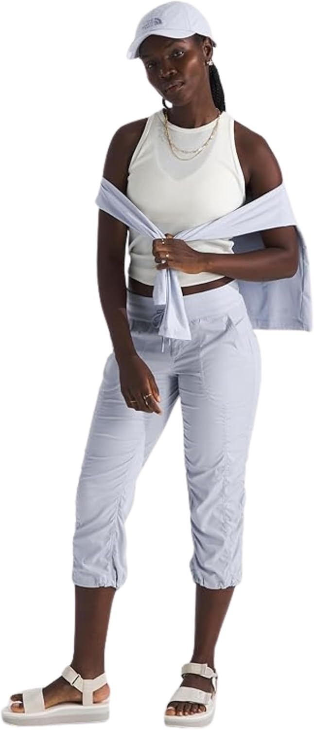 image:imageThe North Face Womens Aphrodite 20 Capri Moisture Wicking Water Repellent Finish UPF 40 ProtectionMystic Haze