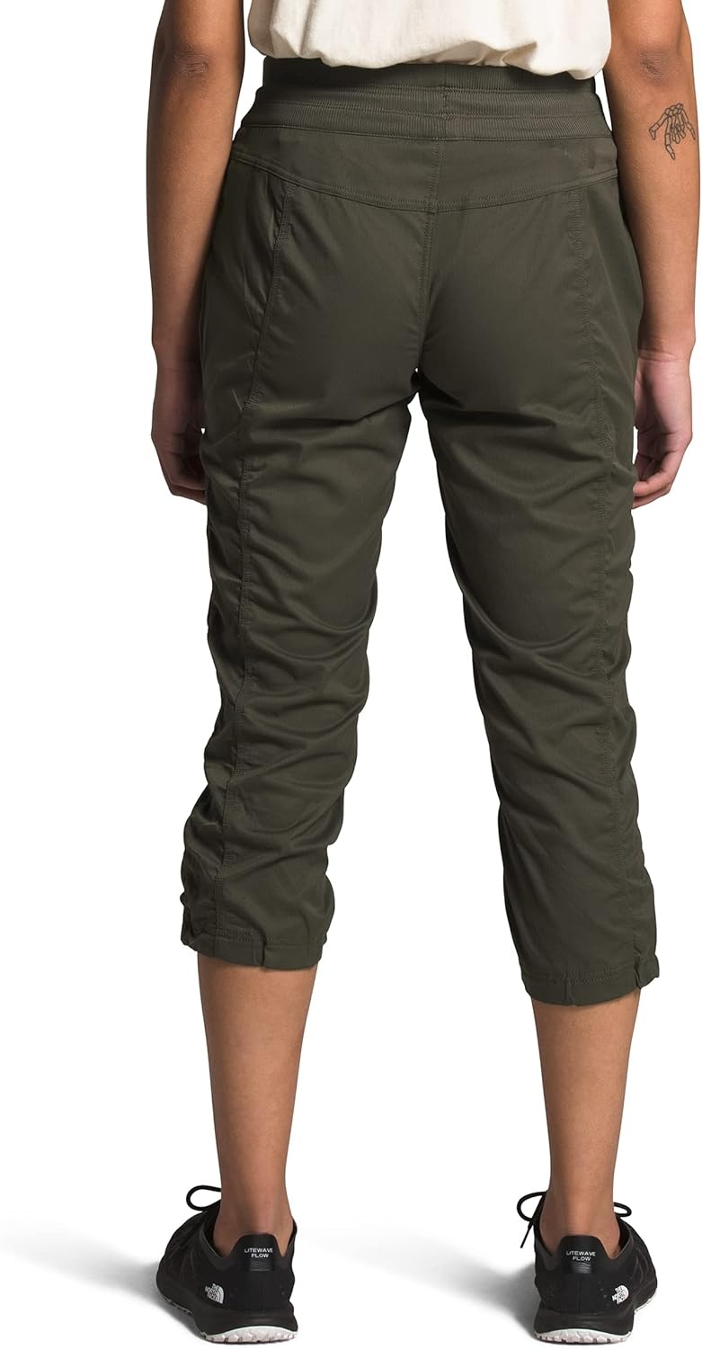 image:imageThe North Face Womens Aphrodite 20 Capri Moisture Wicking Water Repellent Finish UPF 40 ProtectionNew Taupe Green