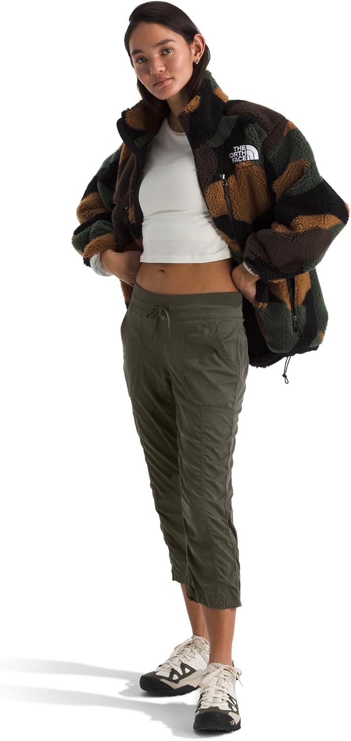 image:imageThe North Face Womens Aphrodite 20 Capri Moisture Wicking Water Repellent Finish UPF 40 ProtectionNew Taupe Greennpf