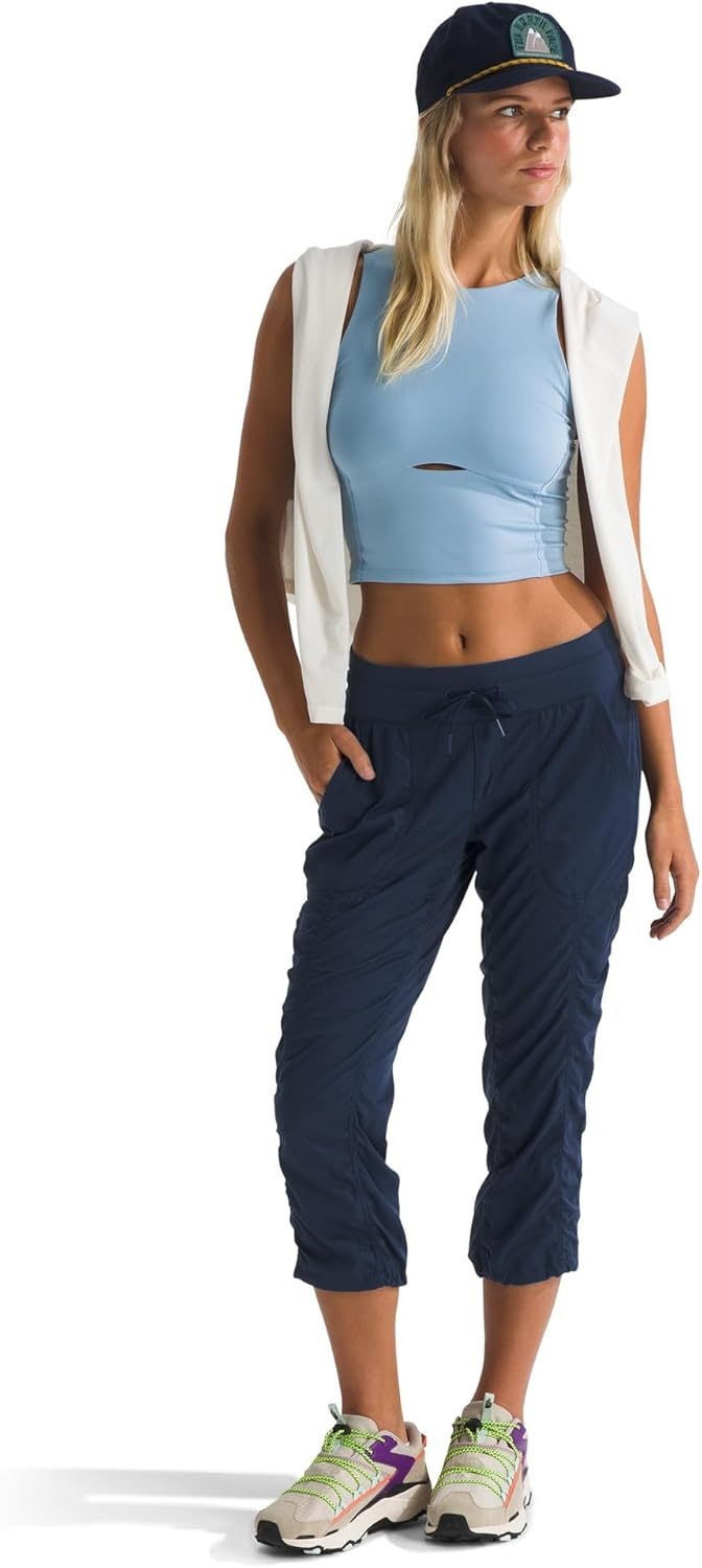 image:imageThe North Face Womens Aphrodite 20 Capri Moisture Wicking Water Repellent Finish UPF 40 ProtectionSummit Navynpf
