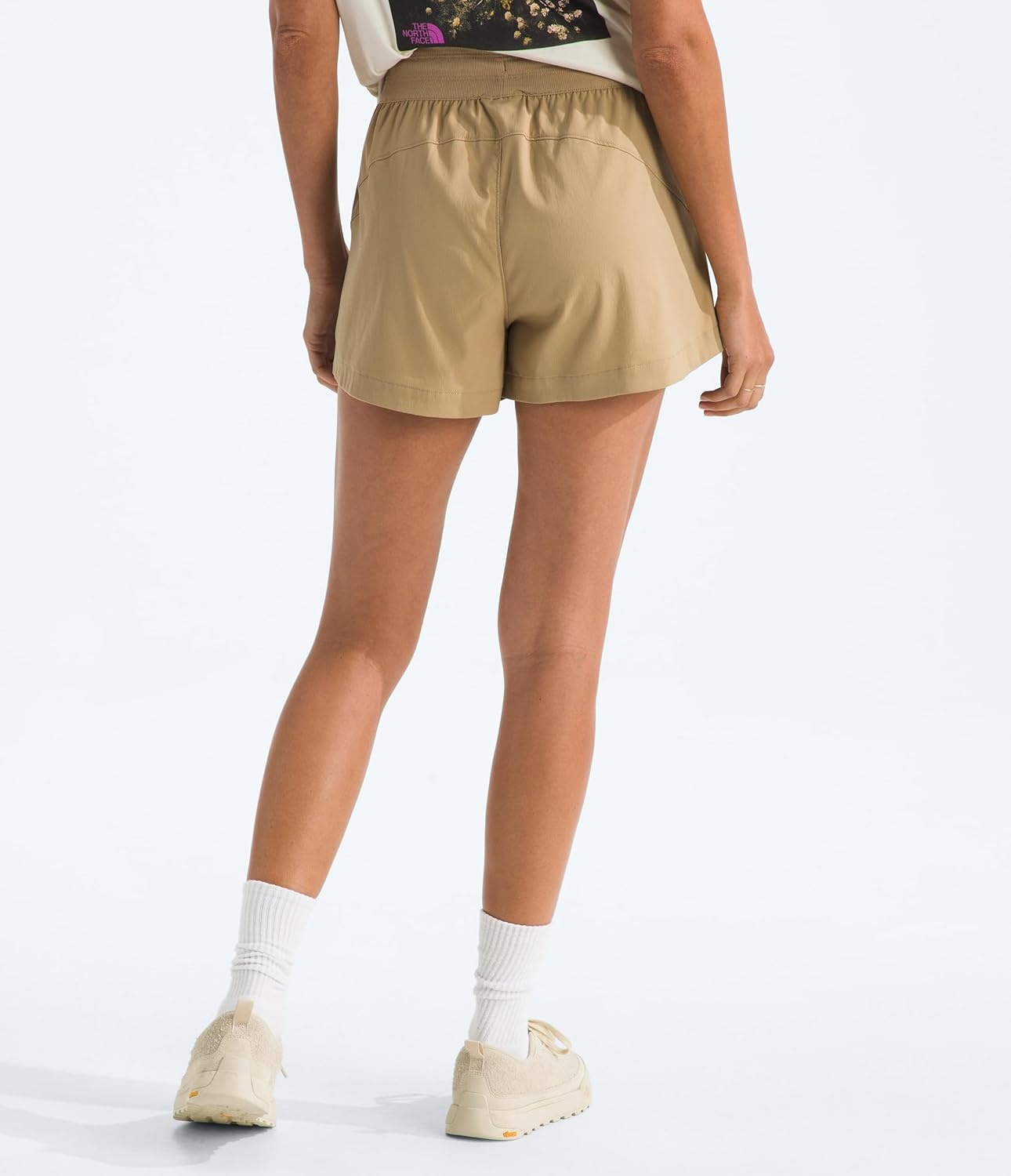image:imageThe North Face Womens Aphrodite Arise 3 Short Standard amp Plus Size Moisture Wicking Adjustable Elastic WaistbandKhaki Stone