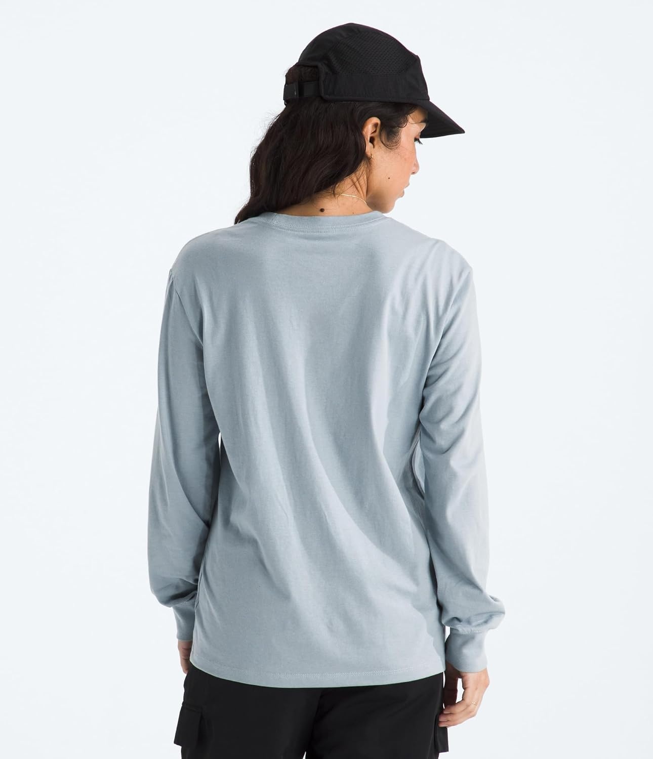 image:imageThe North Face Womens Evolution Simple Dome LongSleeve Tee Classic Logo Graphic Tee Soft Cotton FabricFrost Grey