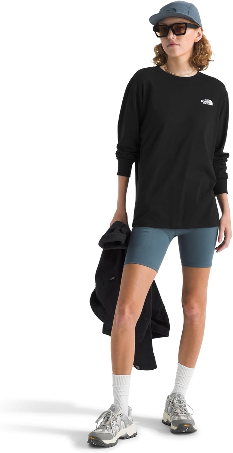 image:imageThe North Face Womens Evolution Simple Dome LongSleeve Tee Classic Logo Graphic Tee Soft Cotton FabricTnf Black