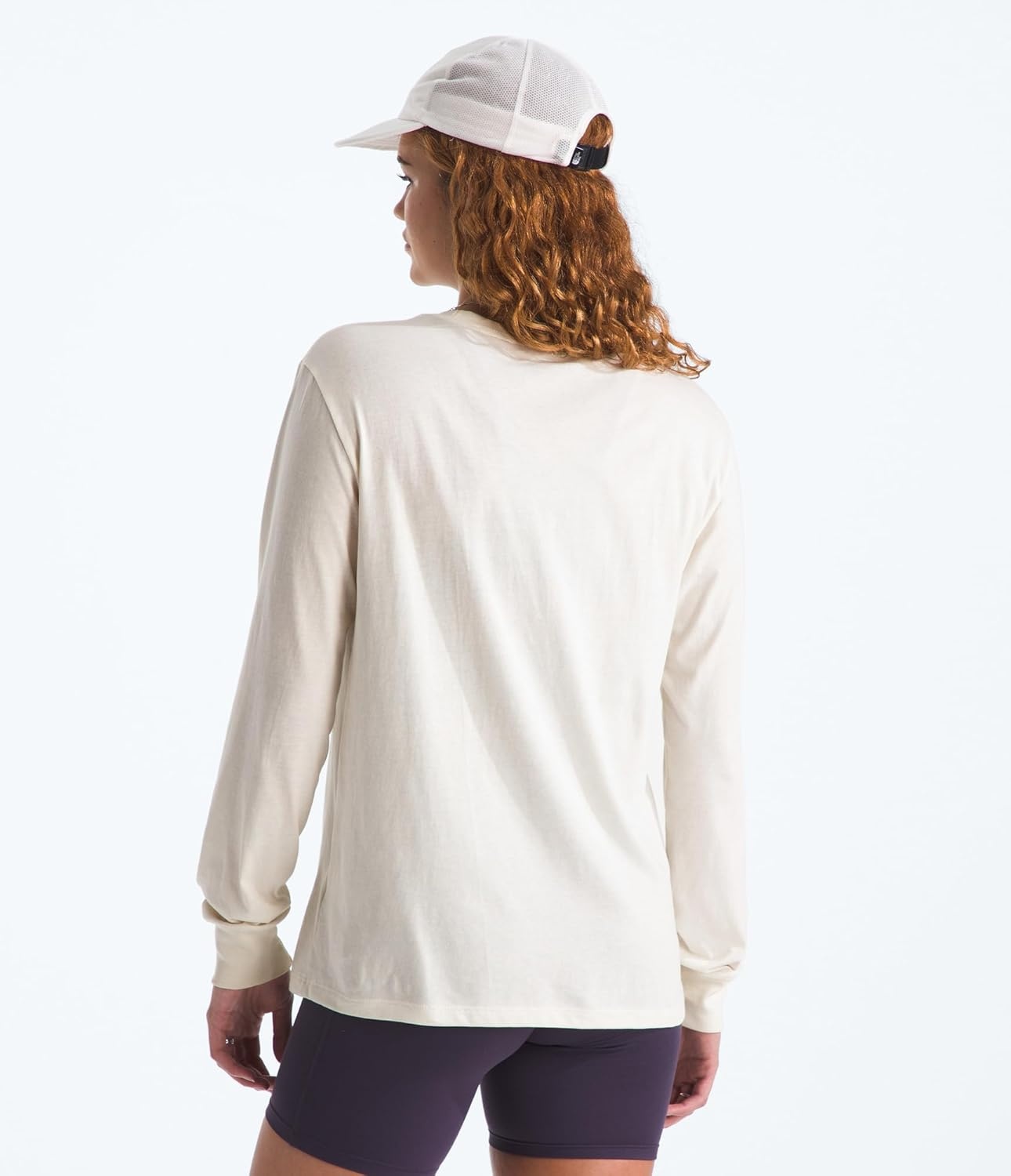 image:imageThe North Face Womens Evolution Simple Dome LongSleeve Tee Classic Logo Graphic Tee Soft Cotton FabricWhite Dune