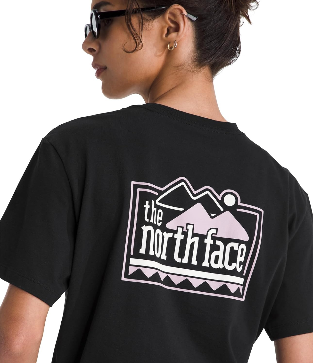 image:imageThe North Face Womens Explore Pin Relaxed Short Sleeve Tee Casual Graphic TShirt Regular Fit Soft Cotton FabricTnf Black