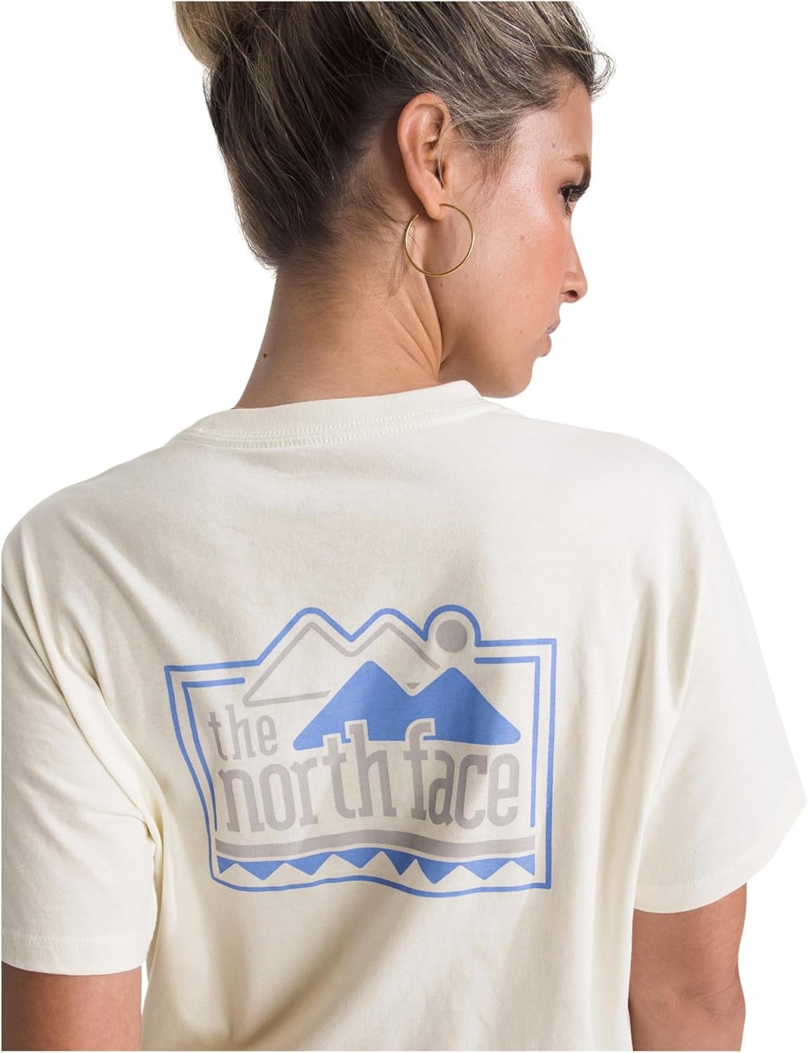 image:imageThe North Face Womens Explore Pin Relaxed Short Sleeve Tee Casual Graphic TShirt Regular Fit Soft Cotton FabricWhite Dune