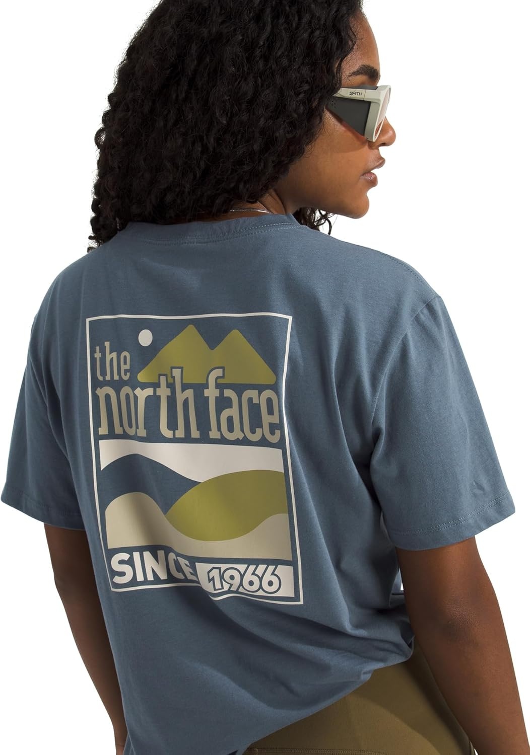 image:imageThe North Face Womens Exploring Since 66 Relaxed Short Sleeve Tee Casual Graphic TShirt Regular Fit Cotton FabricGranite Grey