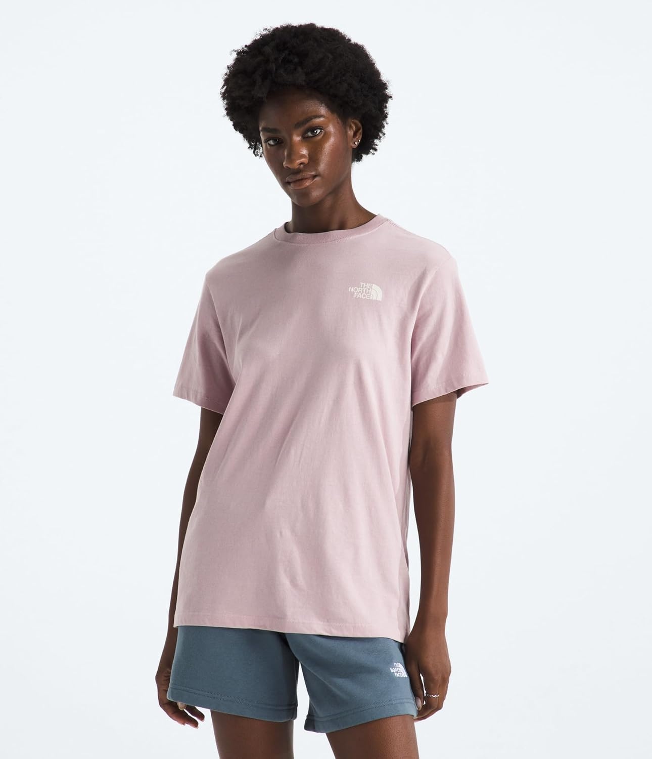 image:imageThe North Face Womens Exploring Since 66 Relaxed Short Sleeve Tee Casual Graphic TShirt Regular Fit Cotton FabricMetal Pink