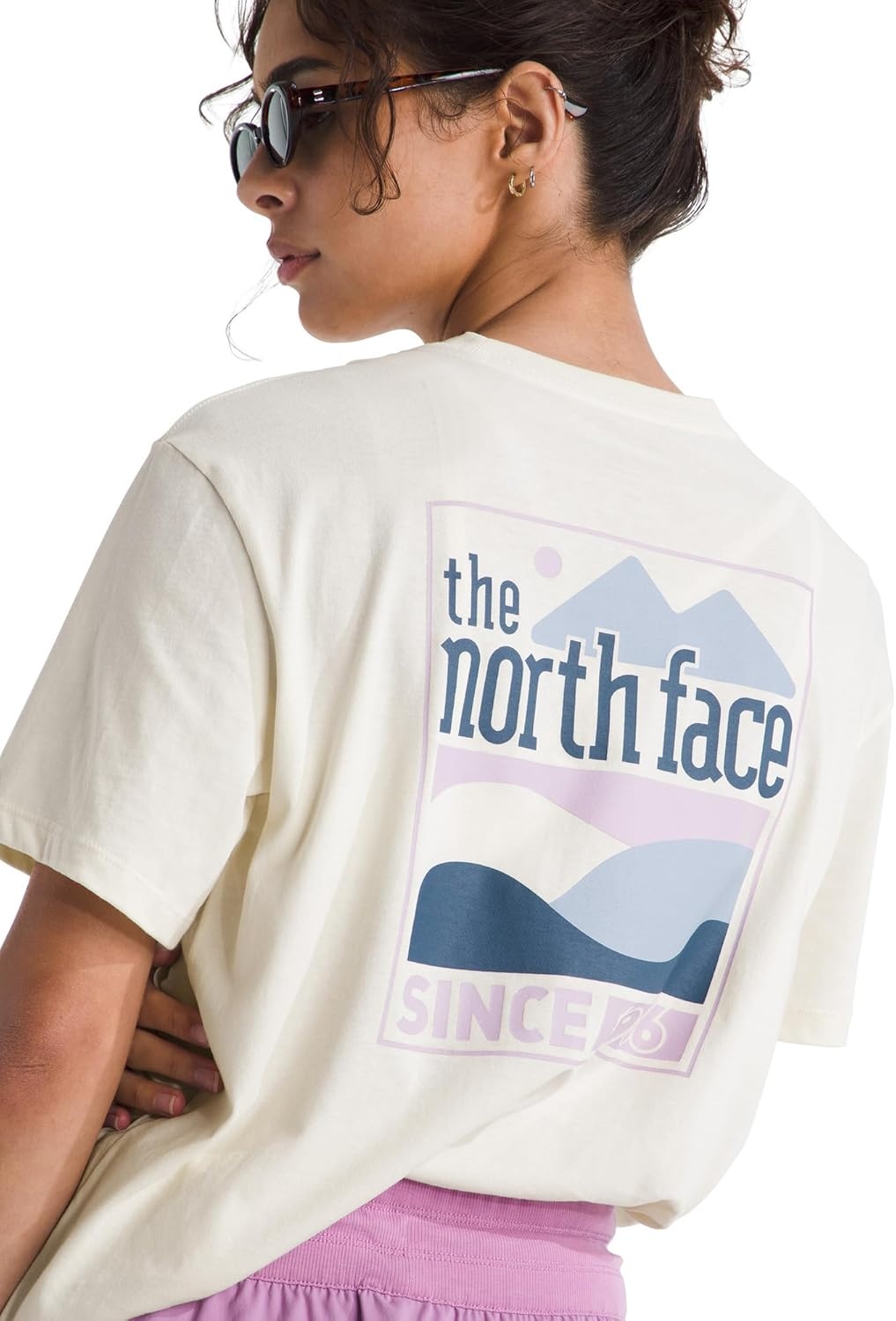 image:imageThe North Face Womens Exploring Since 66 Relaxed Short Sleeve Tee Casual Graphic TShirt Regular Fit Cotton FabricWhite Dune