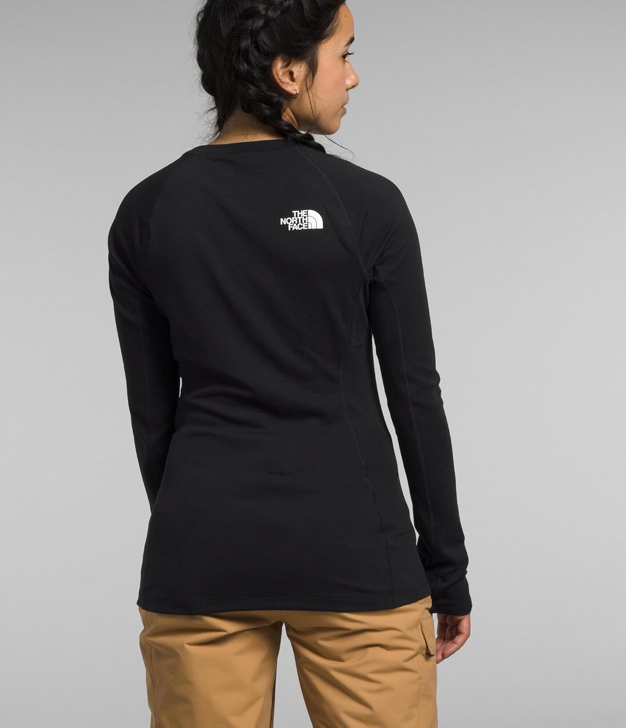 image:imageThe North Face Womens Fd Pro 160 Crew Moisture Wicking Fabric ClosetoSkin Fit Extended Mobility in ArmsTnf Black