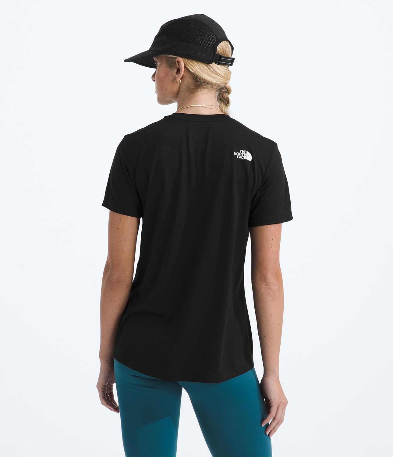 image:imageThe North Face Womens Flex ShortSleeve Tee Moisture Wicking Forward Set Side Seams Split HemTnf Black