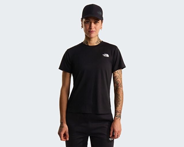 image:imageThe North Face Womens Flex ShortSleeve Tee Moisture Wicking Forward Set Side Seams Split HemTnf Black