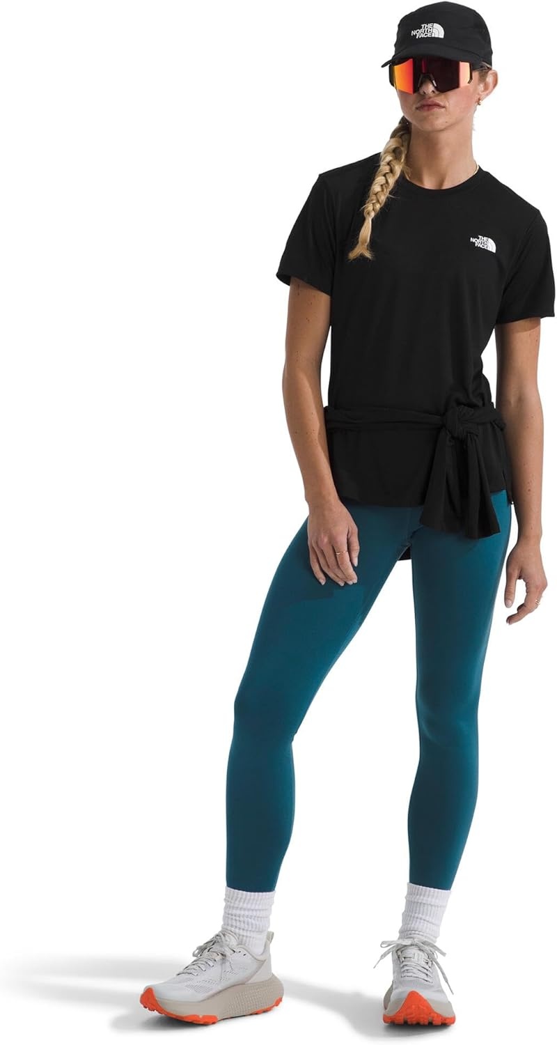 image:imageThe North Face Womens Flex ShortSleeve Tee Moisture Wicking Forward Set Side Seams Split HemTnf Black