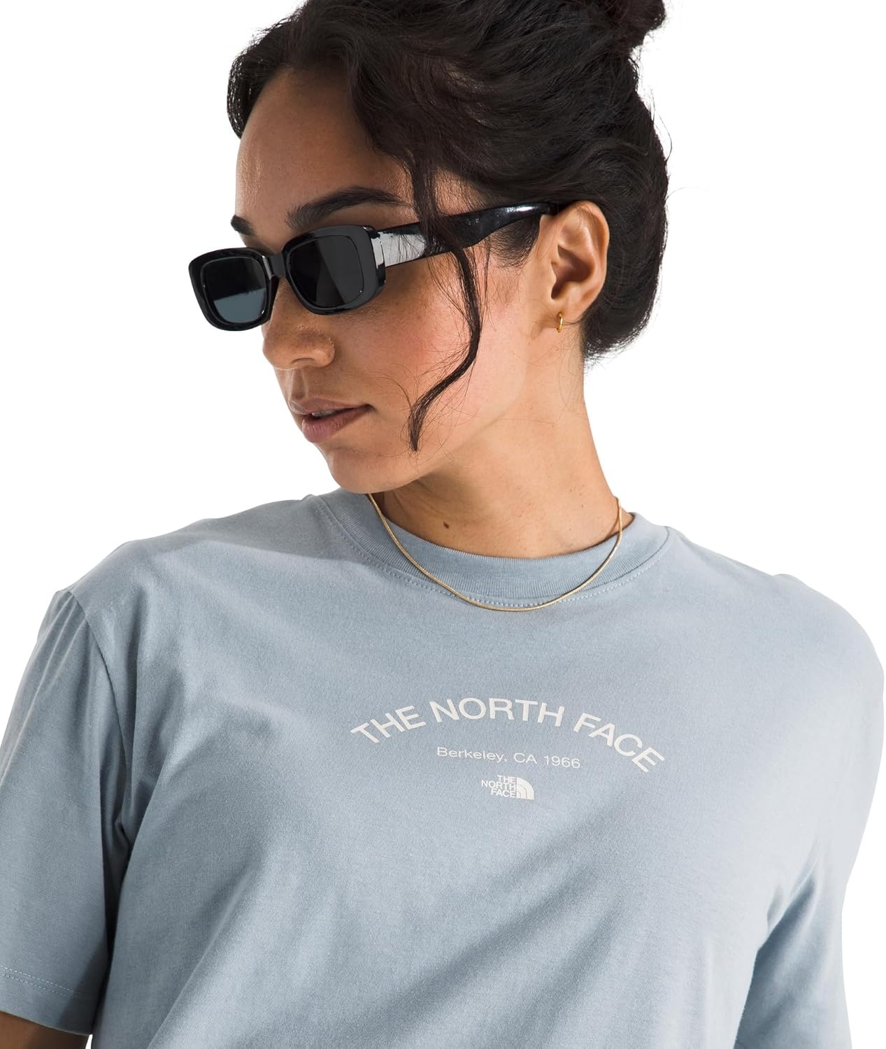image:imageThe North Face Womens Home Relaxed Short Sleeve Tee Casual Graphic TShirt Regular Fit Soft Cotton FabricFrost Grey