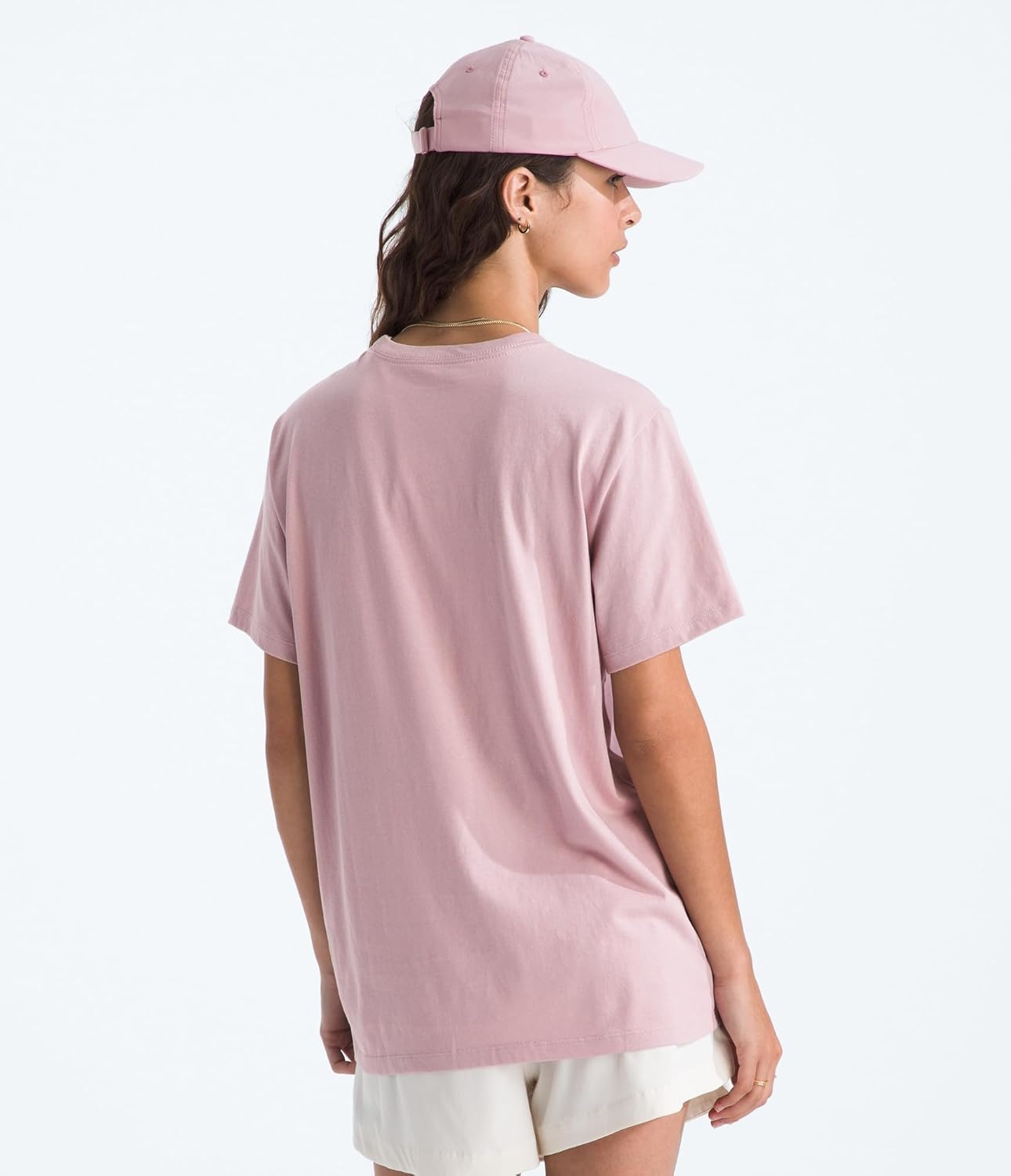 image:imageThe North Face Womens Home Relaxed Short Sleeve Tee Casual Graphic TShirt Regular Fit Soft Cotton FabricMetal Pink