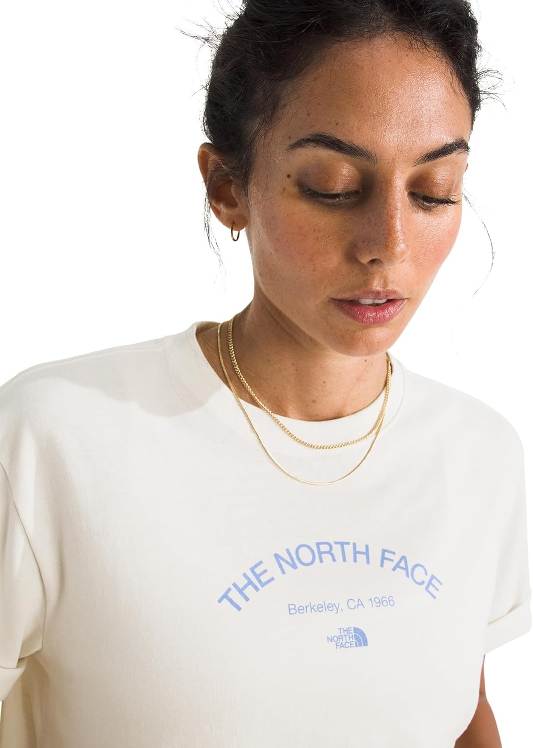 image:imageThe North Face Womens Home Relaxed Short Sleeve Tee Casual Graphic TShirt Regular Fit Soft Cotton FabricWhite Dune