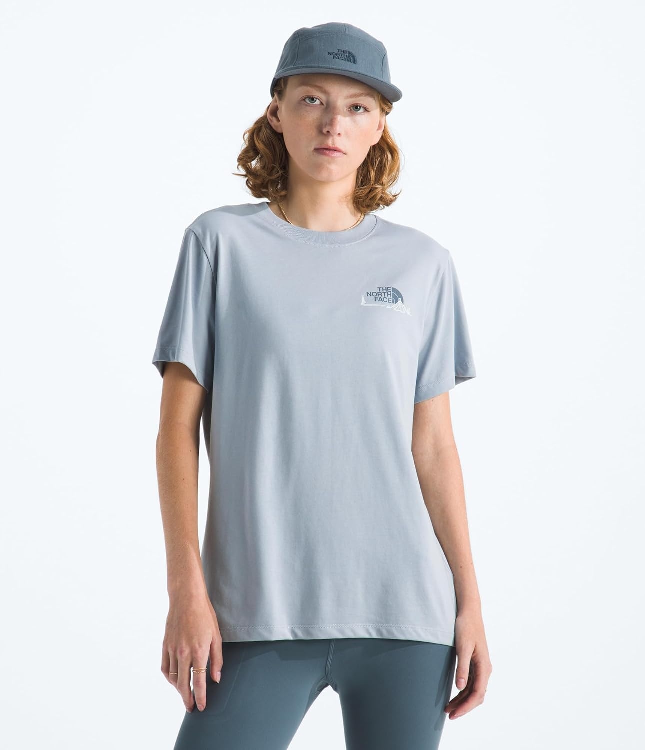 image:imageThe North Face Womens Monte Regular Short Sleeve Graphic Tee Casual Graphic TShirt Regular Fit Soft Cotton BlendFrost Grey