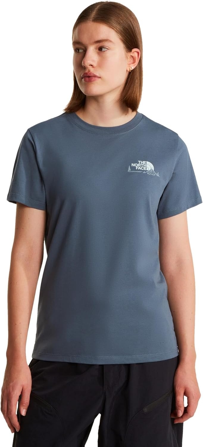 image:imageThe North Face Womens Monte Regular Short Sleeve Graphic Tee Casual Graphic TShirt Regular Fit Soft Cotton BlendGranite Grey