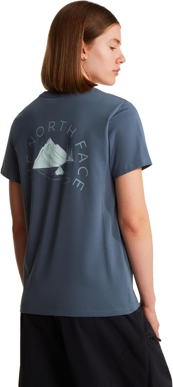 image:imageThe North Face Womens Monte Regular Short Sleeve Graphic Tee Casual Graphic TShirt Regular Fit Soft Cotton BlendGranite Grey