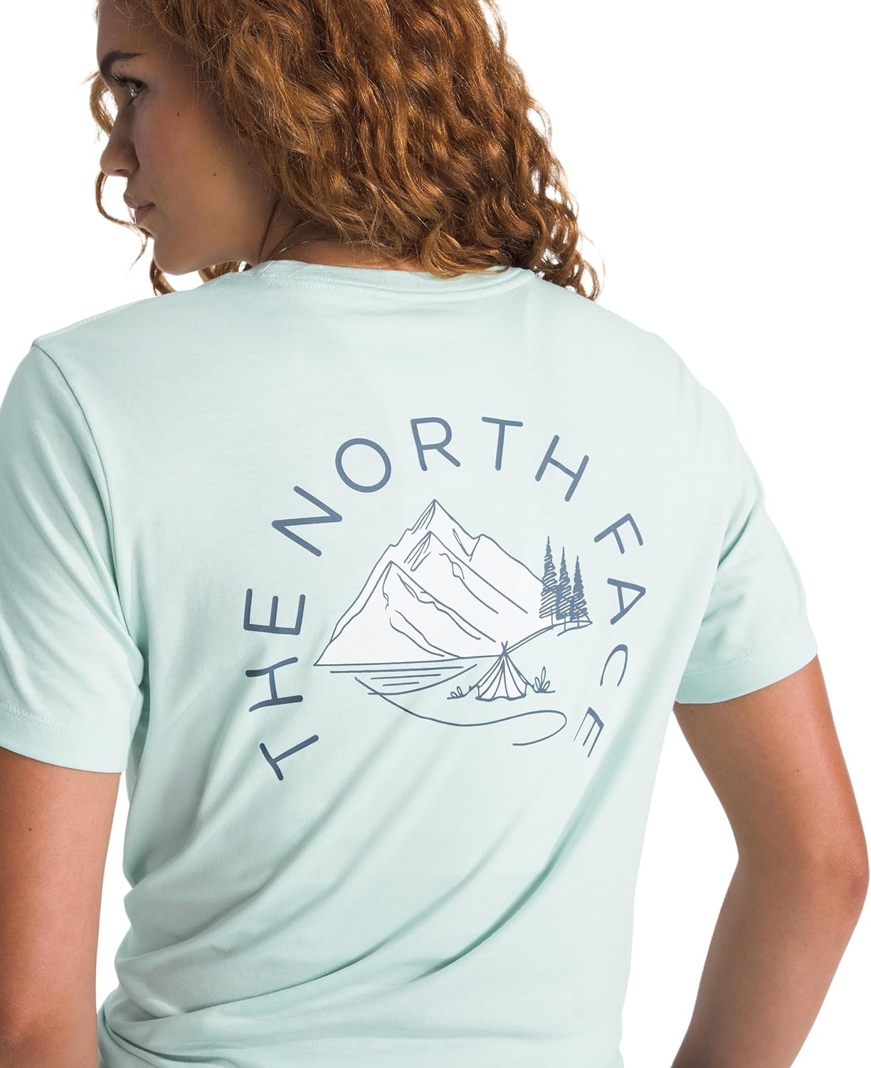 image:imageThe North Face Womens Monte Regular Short Sleeve Graphic Tee Casual Graphic TShirt Regular Fit Soft Cotton BlendOpal Frost