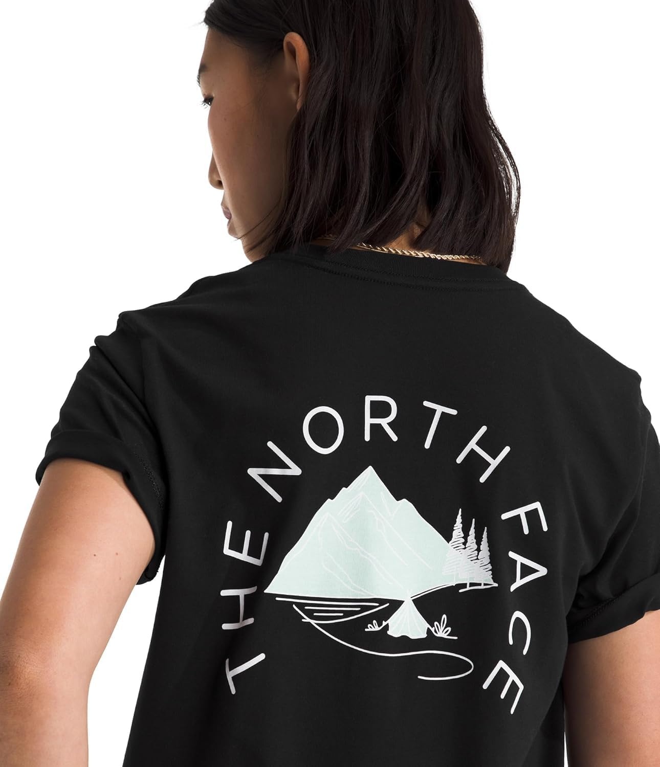 image:imageThe North Face Womens Monte Regular Short Sleeve Graphic Tee Casual Graphic TShirt Regular Fit Soft Cotton BlendTnf Black