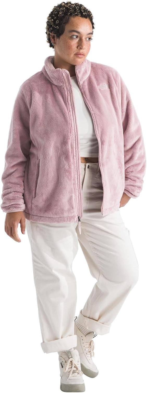 image:imageThe North Face Womens Osito Full Zip Fleece Jacket Standard amp Plus Size Soft Lightweight Fleece Coat Zippered PocketsMetal Pink