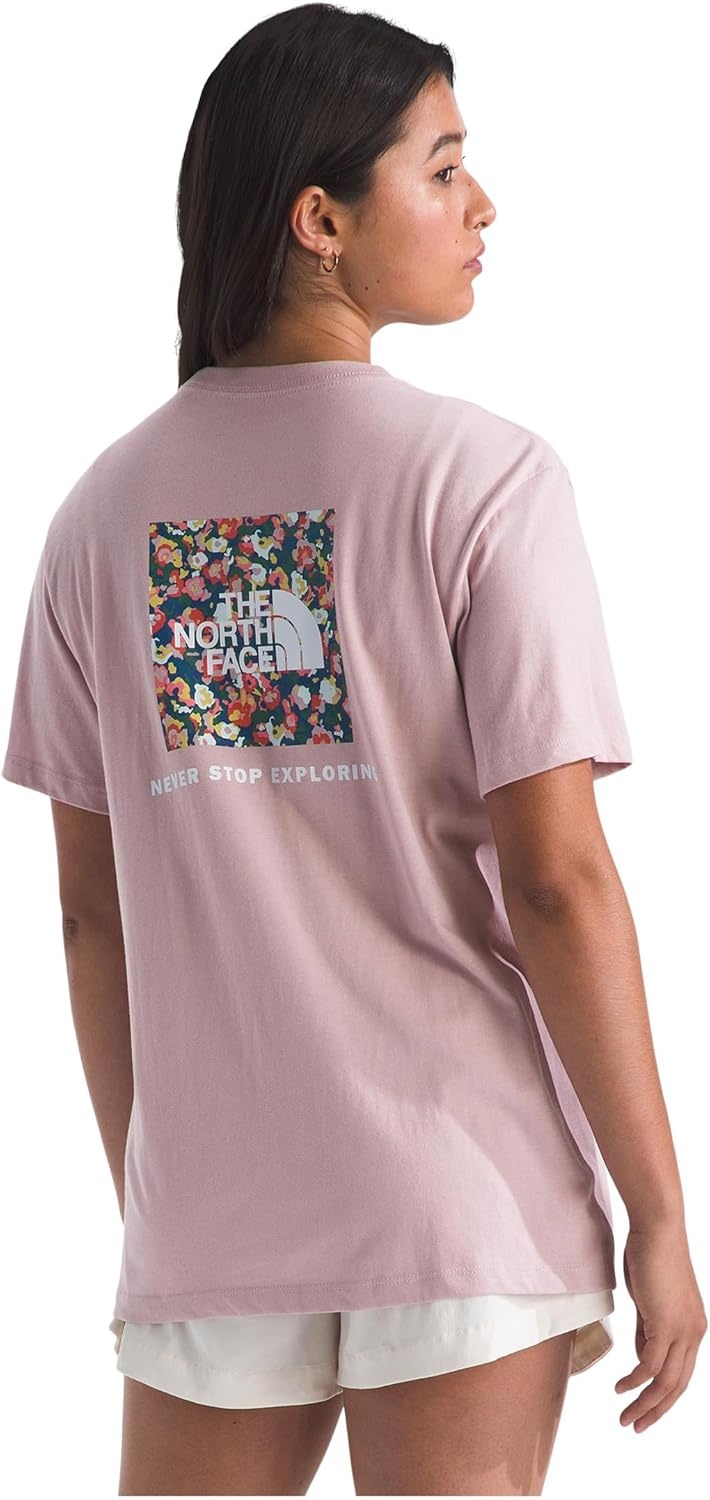 image:imageThe North Face Womens Wildflower ShortSleeve Tee Casual Stylish Graphic TShirt Relaxed Fit Soft Cotton FabricMetal Pink