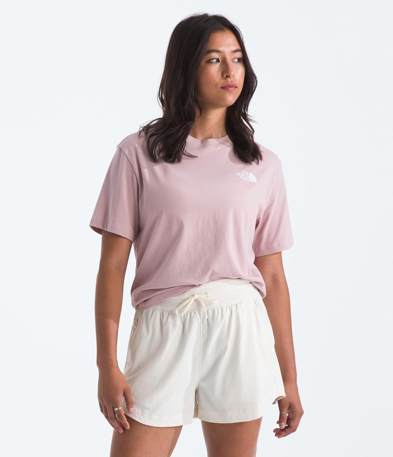image:imageThe North Face Womens Wildflower ShortSleeve Tee Casual Stylish Graphic TShirt Relaxed Fit Soft Cotton FabricMetal Pink