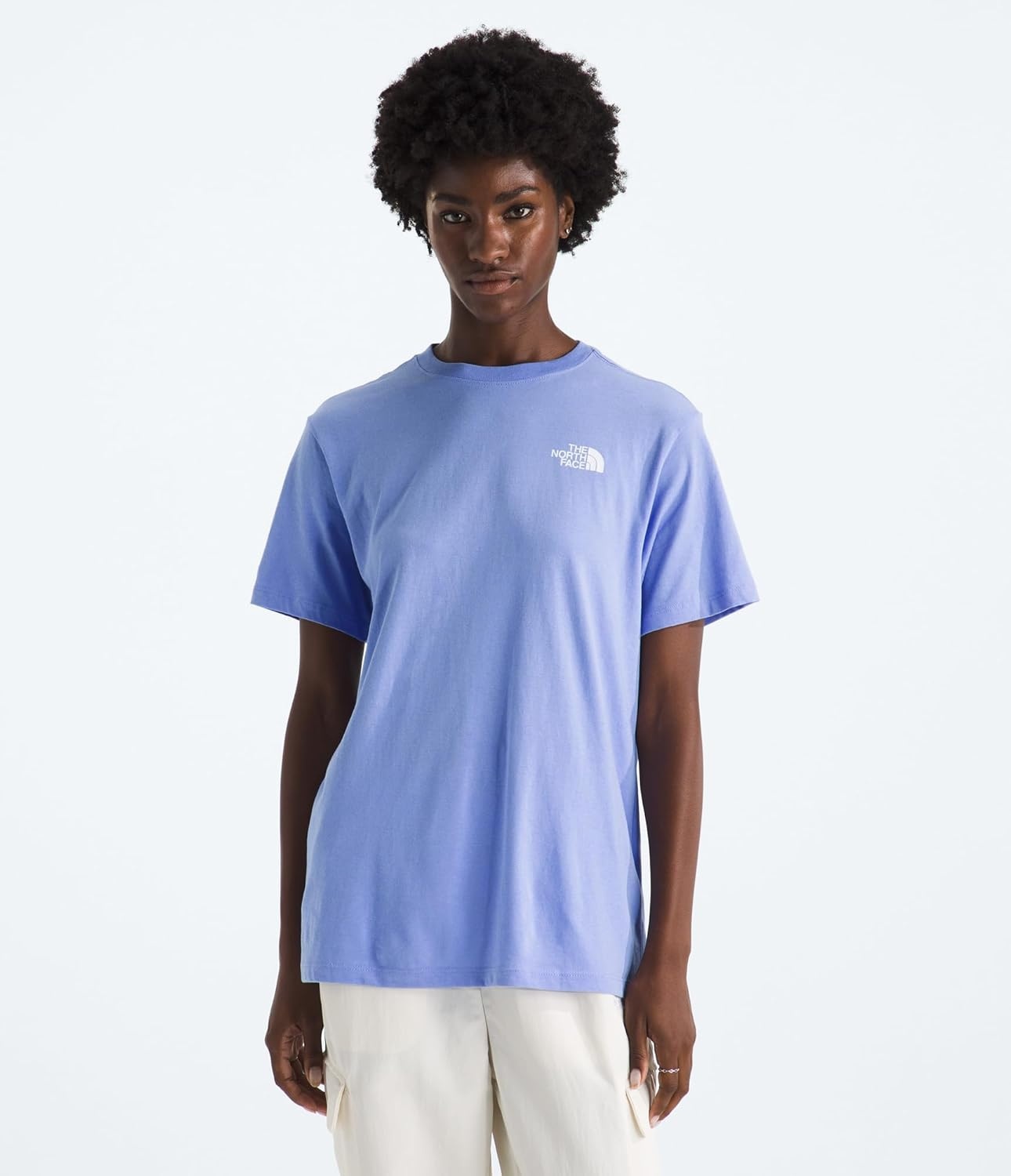image:imageThe North Face Womens Wildflower ShortSleeve Tee Casual Stylish Graphic TShirt Relaxed Fit Soft Cotton FabricPeriwinkle Glow