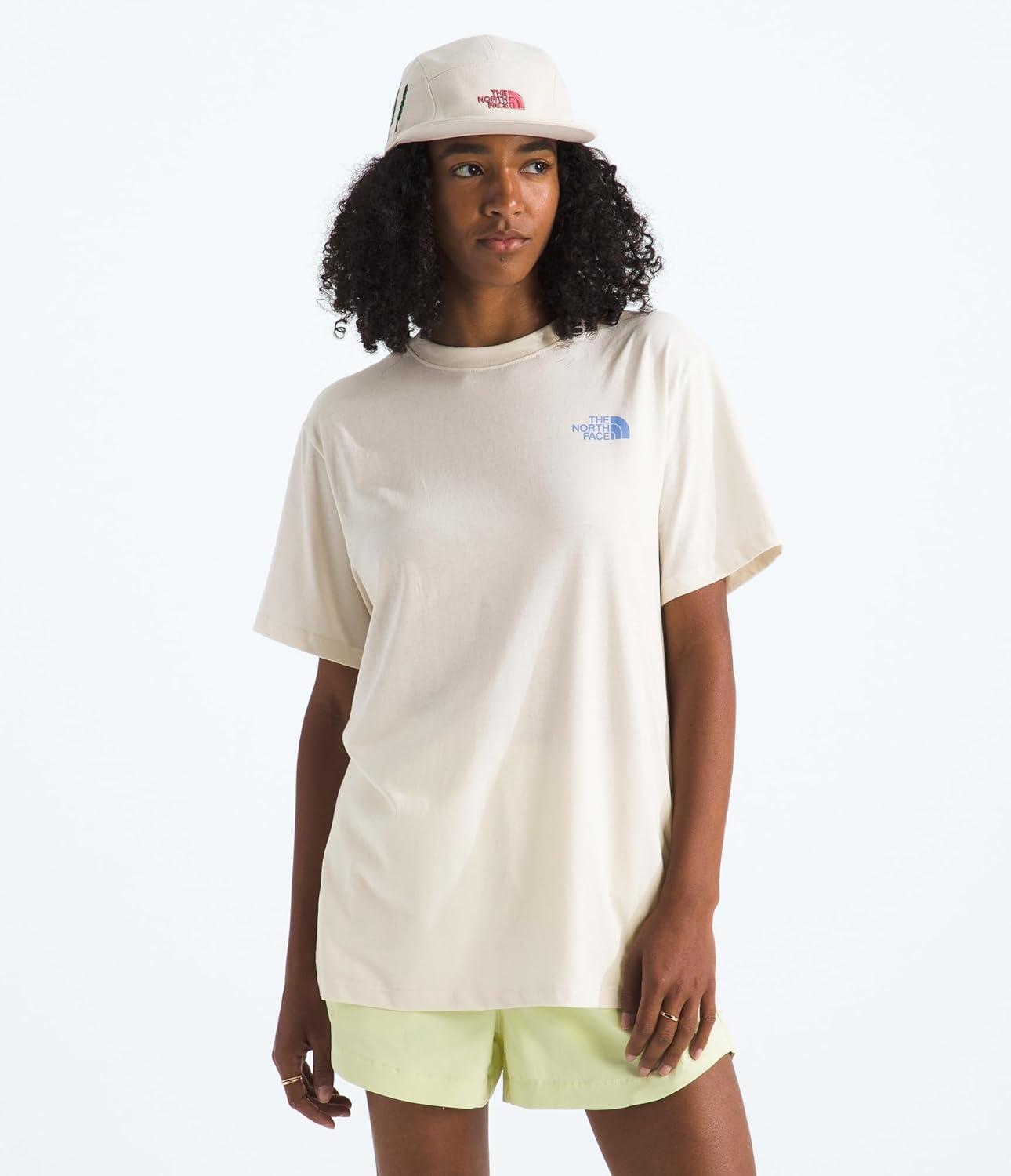 image:imageThe North Face Womens Wildflower Trails ShortSleeve Tee Casual Stylish Graphic TShirt Relaxed Fit Soft Cotton FabricWhite Dune